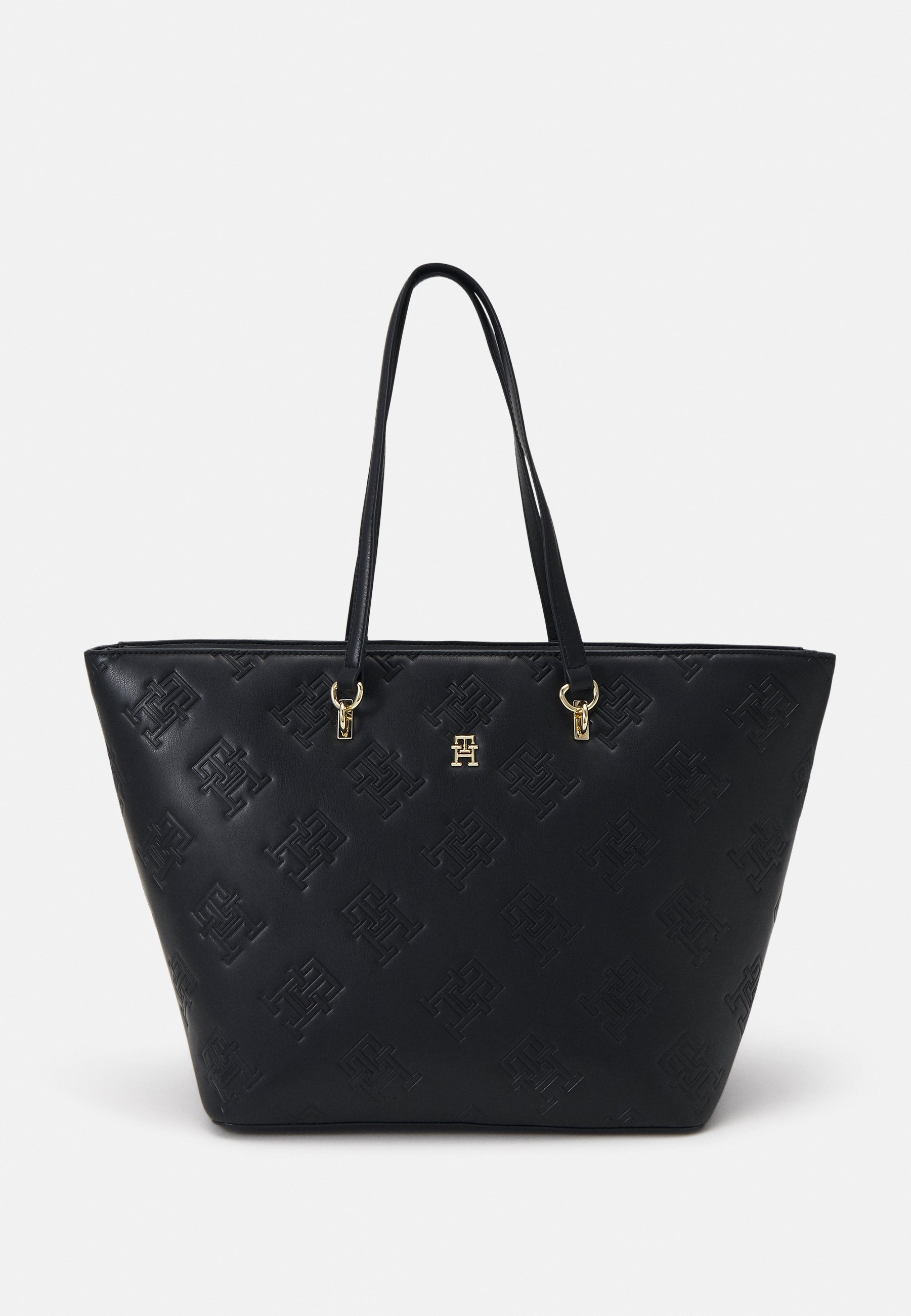 Tommy Hilfiger REFINED TOTE MONO - Shopping Bag - black/schwarz 