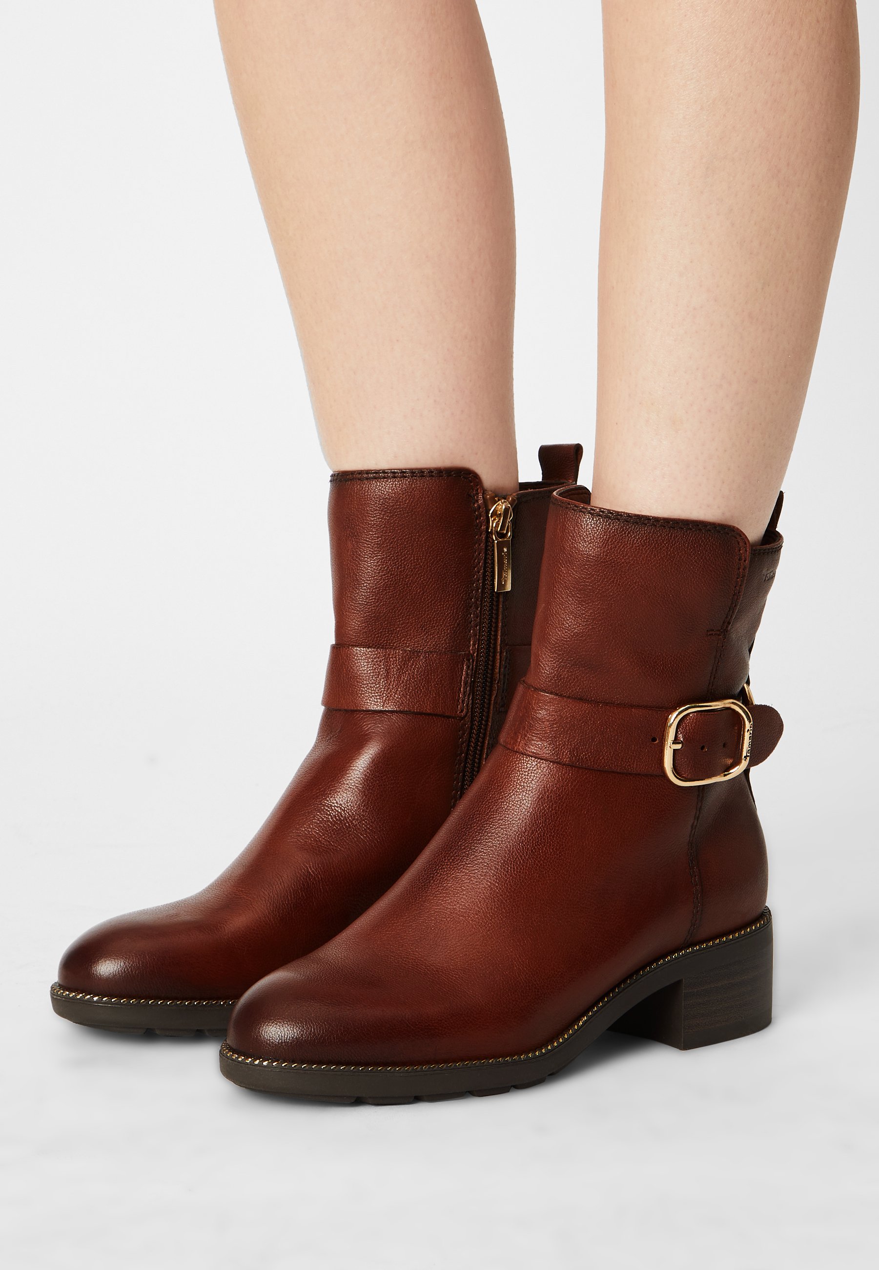 Tamaris Korte laarzen - maroon/Bruin - Zalando.nl