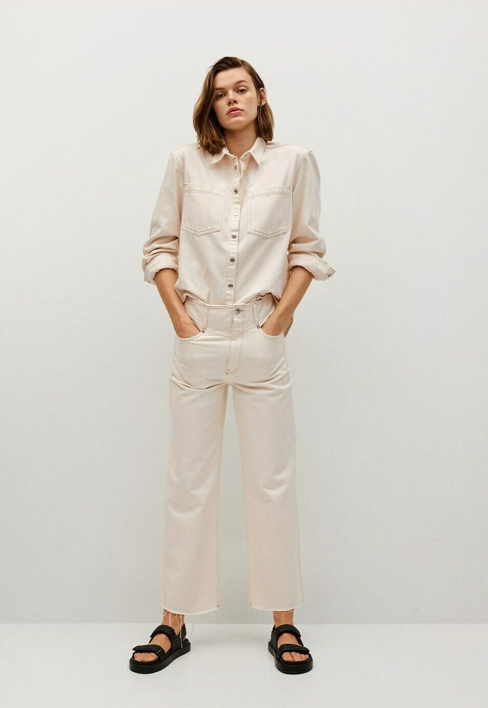 Mango JULIETA - Jeans a zampa - ecru/avorio - Zalando.it