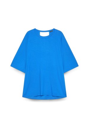 Fiorella Rubino, T-SHIRT CON CUT-OUT - Bluse - bluette