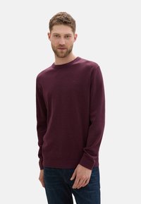 TOM TAILOR Strickpullover - dunkelrot
