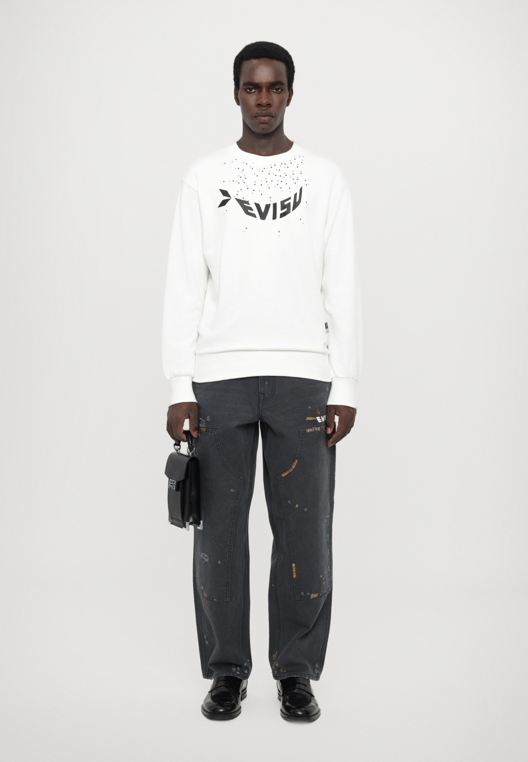 Evisu SEAGULL PRINT PANTS - Relaxed fit jeans - grey - Zalando.co.uk
