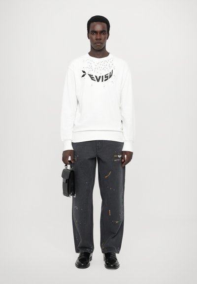 Evisu SEAGULL PRINT PANTS - Blugi loose fit - grey