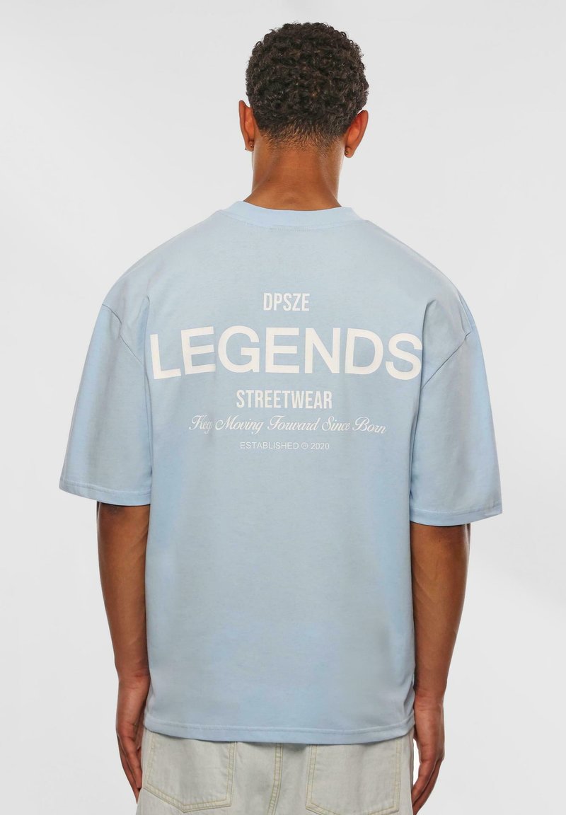 Dropsize HEAVY V2 EMBO - T-shirts print - baby blue