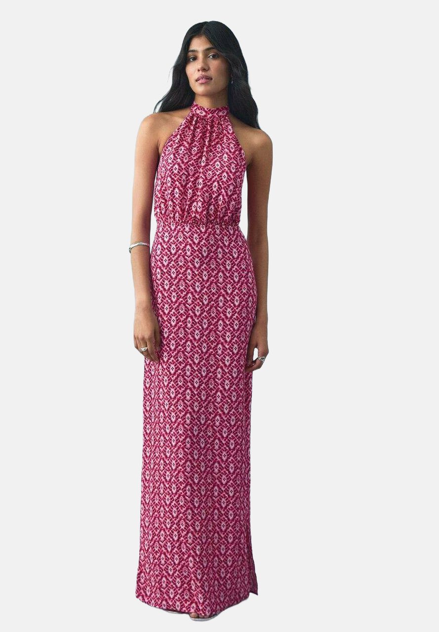 white lace halter dress Tokyo Dreams Lace Halter Maxi Dress White