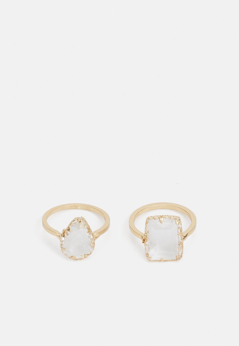ALDO CARESSIA 2 PACK - Ring - gold-coloured/clear