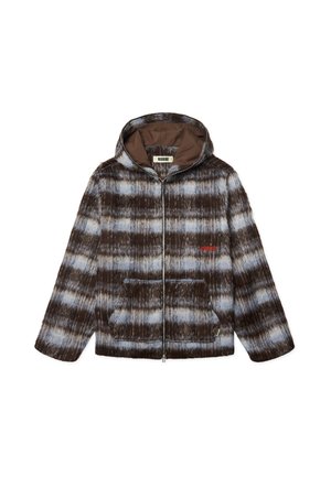 Woodbird, WBSHENG ZIP HOODIE JACKET - Chaqueta fina - dark brown-light blue