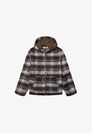 Woodbird, WBSHENG ZIP HOODIE JACKET - Chaqueta fina - dark brown-light blue