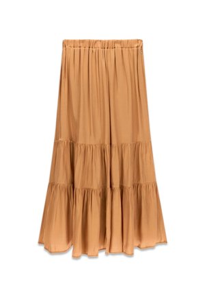 Guess, PLISSIERTER MAXIROCK - Fustă maxi - orange
