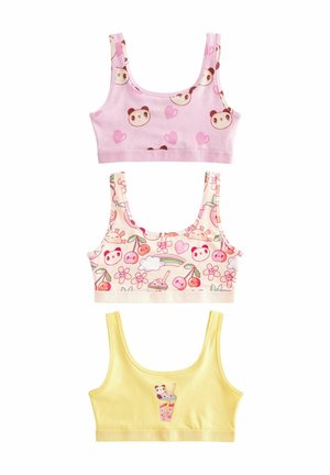 REGULAR FIT - CROP 3 PACK - Biustjė - pink panda