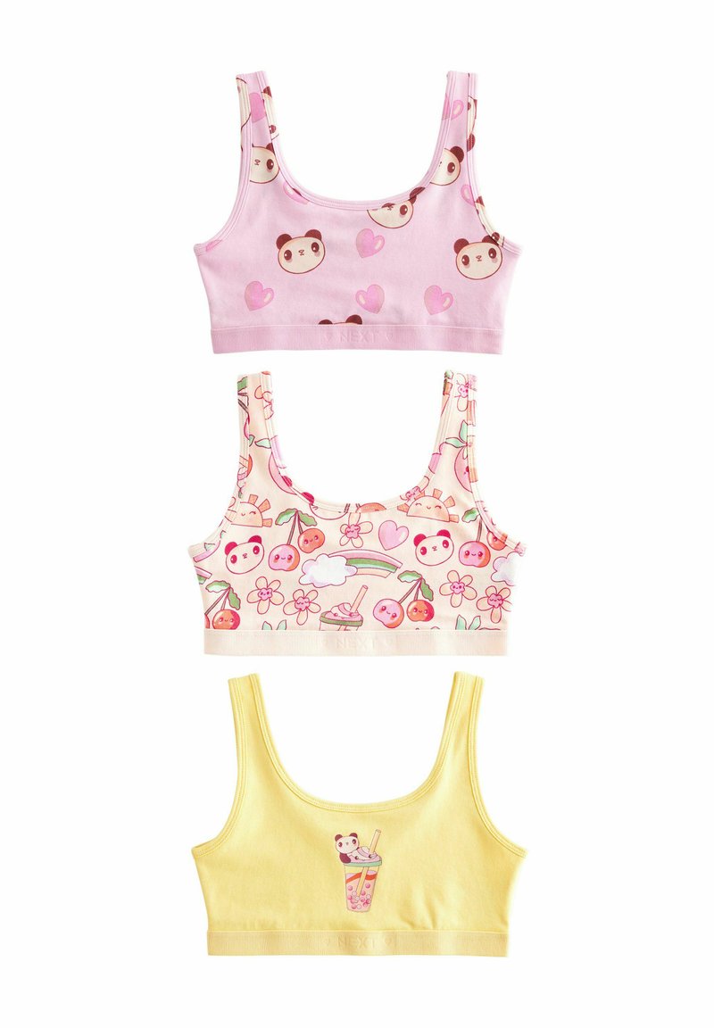 Next REGULAR FIT - CROP 3 PACK - Brassière - pink panda
