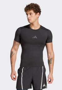 adidas Performance - TECHFIT CONTROL - Sport T-shirt - black Miniatuurafbeelding 1