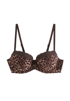 Lindex, LINDEX PUSH-UP BALCONETTE BRA LINDEX - Reggiseno con ferretto - dark dusty brown