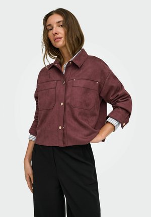 JDY, Veste en similicuir - rum raisin