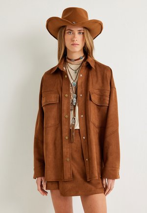 Faux leather jacket - light brown