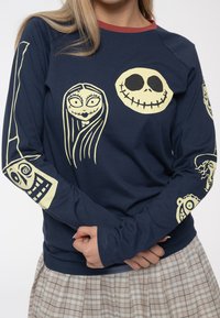 Paradiso Clothing THE NIGHTMARE BEFORE CHRISTMAS FACES AOP - Long sleeved top - navy