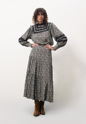 AUDREY - Maxi skirt - flora chocolate