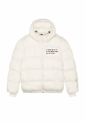 BRUTAL EMBROIDERY UNISEX PUFFER  - Giacca invernale - off-white