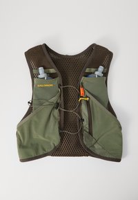 ACTIVE SKIN 4 GRVL SET UNISEX - Hydration rucksack - wren/deep lichen green/spicy mustard