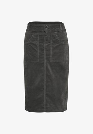 Street One, MIDI CORDROCK IN UNIFARBE - Jupe crayon - gravel grey