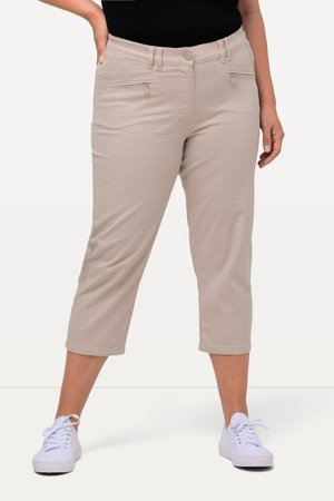 Ulla Popken MONY, , ZIPPTASCHEN, STRETCH - Bukser - cement