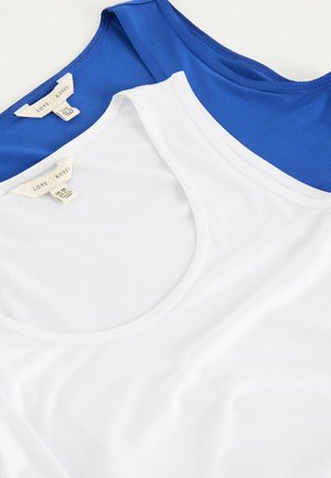 Love & Roses, 2 PACK - Topp - white and cobalte blue
