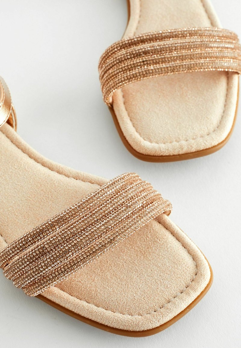 Sandales Filles Next à Paillettes Or Rose - Taille 4 - Neuves Avec Étiquettes