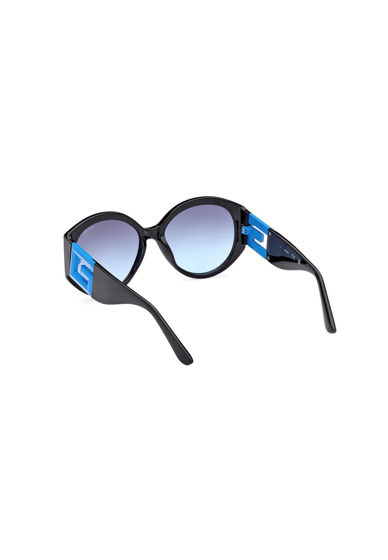 Occhiali Da Sole Oversize Retrò STARS Eyewear – Montatura Rotonda Oro, Lenti Blu E Gialle – UV400