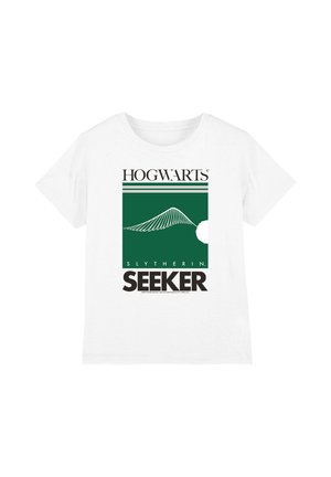 Cotton Soul, HARRY POTTER HOGWARTS SLYTHERIN SEEKER UNISEX - Print T-shirt - white