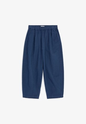 ARKET, ARKET SEERSUCKER BALLON TROUSERS UNISEX - Püksid - dark blue