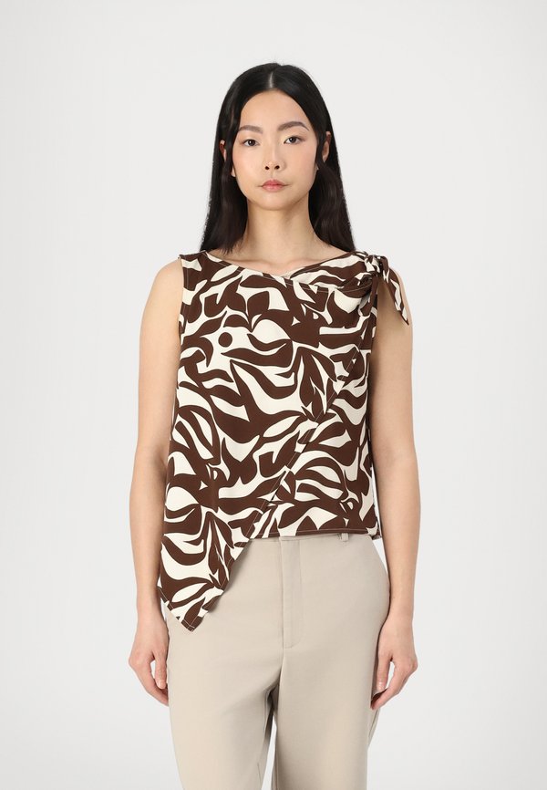 Knotted Scarf Top - Blouse - chicory coffee