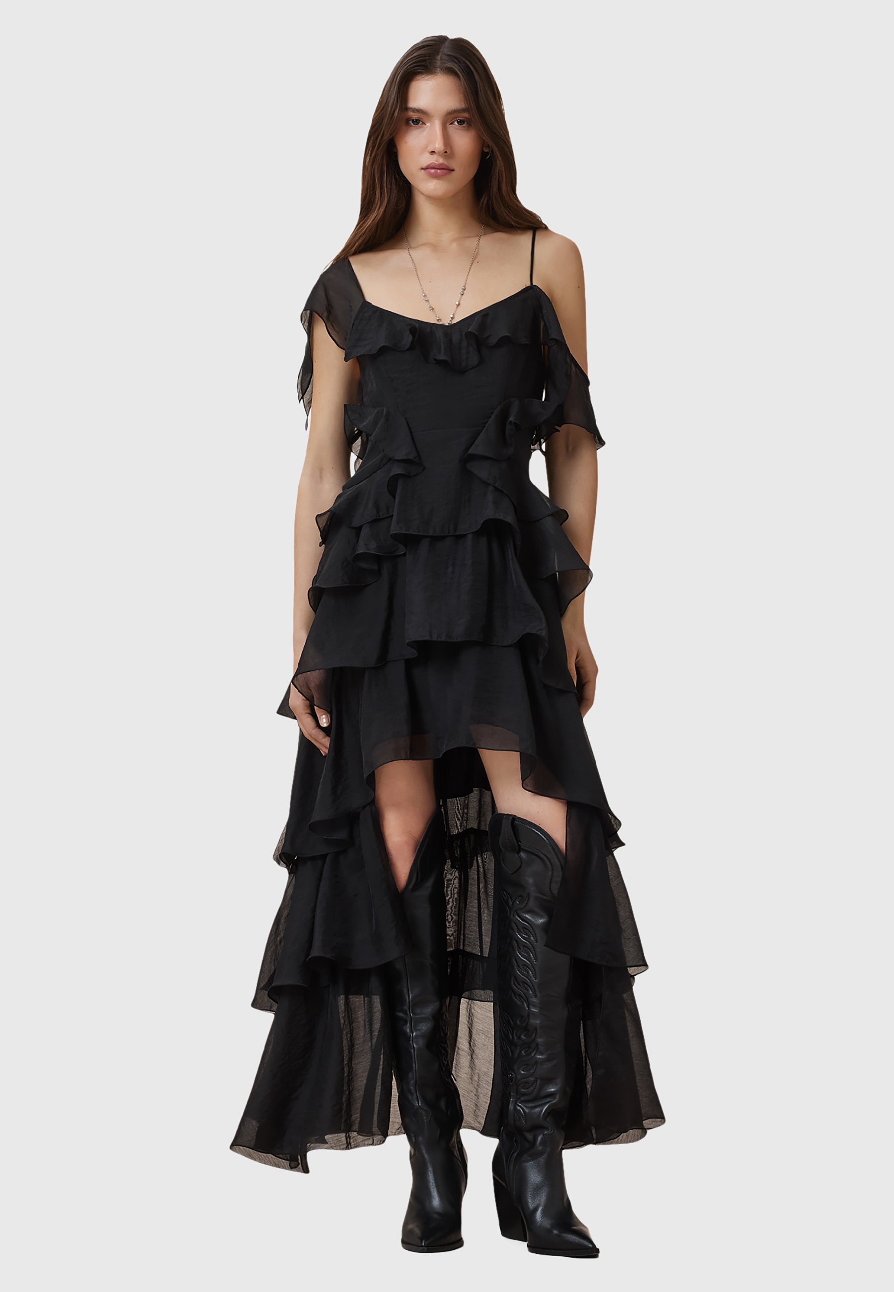 AllSaints SIERRA DRESS - Cocktail dress / Party dress - black - Zalando