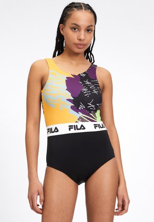 Swimsuit - yellow black grey