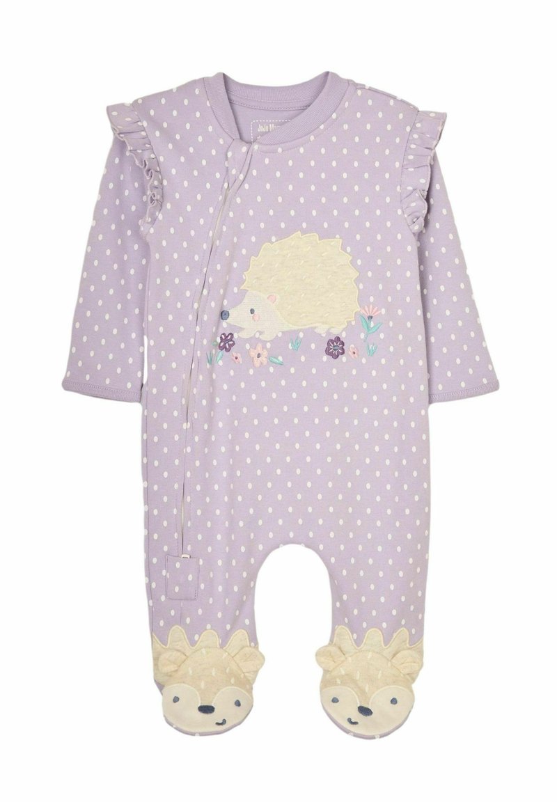 JoJo Maman Bébé HEDGEHOG APPLIQUE ZIP  - REGULAR FIT - Tutina - lilac