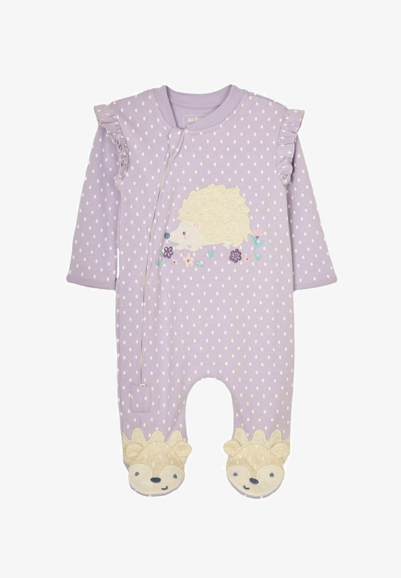 JoJo Maman Bébé HEDGEHOG APPLIQUE ZIP - REGULAR FIT - Overal na spanie - lilac