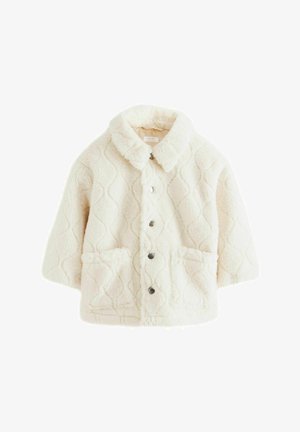 Next BORG-REGULAR FIT - Fleecejacke - ecru white check