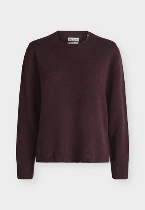 Marc O'Polo, PULLOVERS, LSL, ROUND-NECK, SLITS - Maglione - black cherry