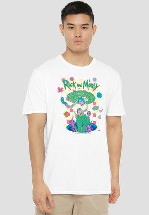 Cotton Soul, RICK AND MORTY FALLING PORTALS - Print T-shirt - white