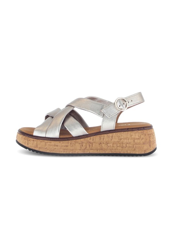 SANDALEN - Plateausandalette - puder