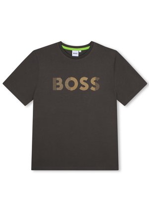 À LOGO RAYÉ - T-shirt med print - dark brown