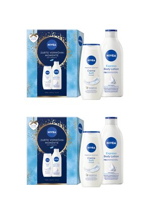 2X VERWÖHN-MOMENTE GESCHENKSET (JE 2 TLG.) SOFT PFLEGEDUSCHE + BODY LOTION - Shower gel - -
