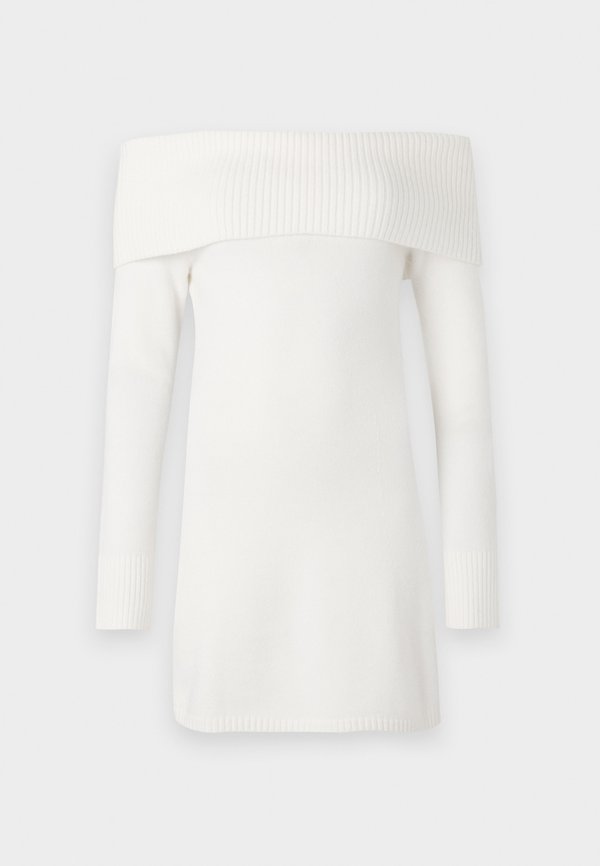 Off-the-Shoulder Skater Sweater Dress - Jumper dress - cloud dancer3