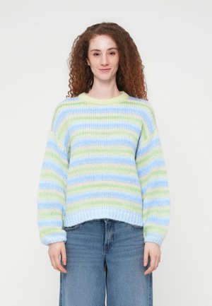 VMMAYBE STRIPE O NECK PULLOVER - Maglione - fog green