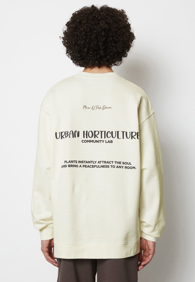 Marc O'Polo DENIM LONG SLEEVE RELAXED FRONT BACK - Sweatshirt - egg white