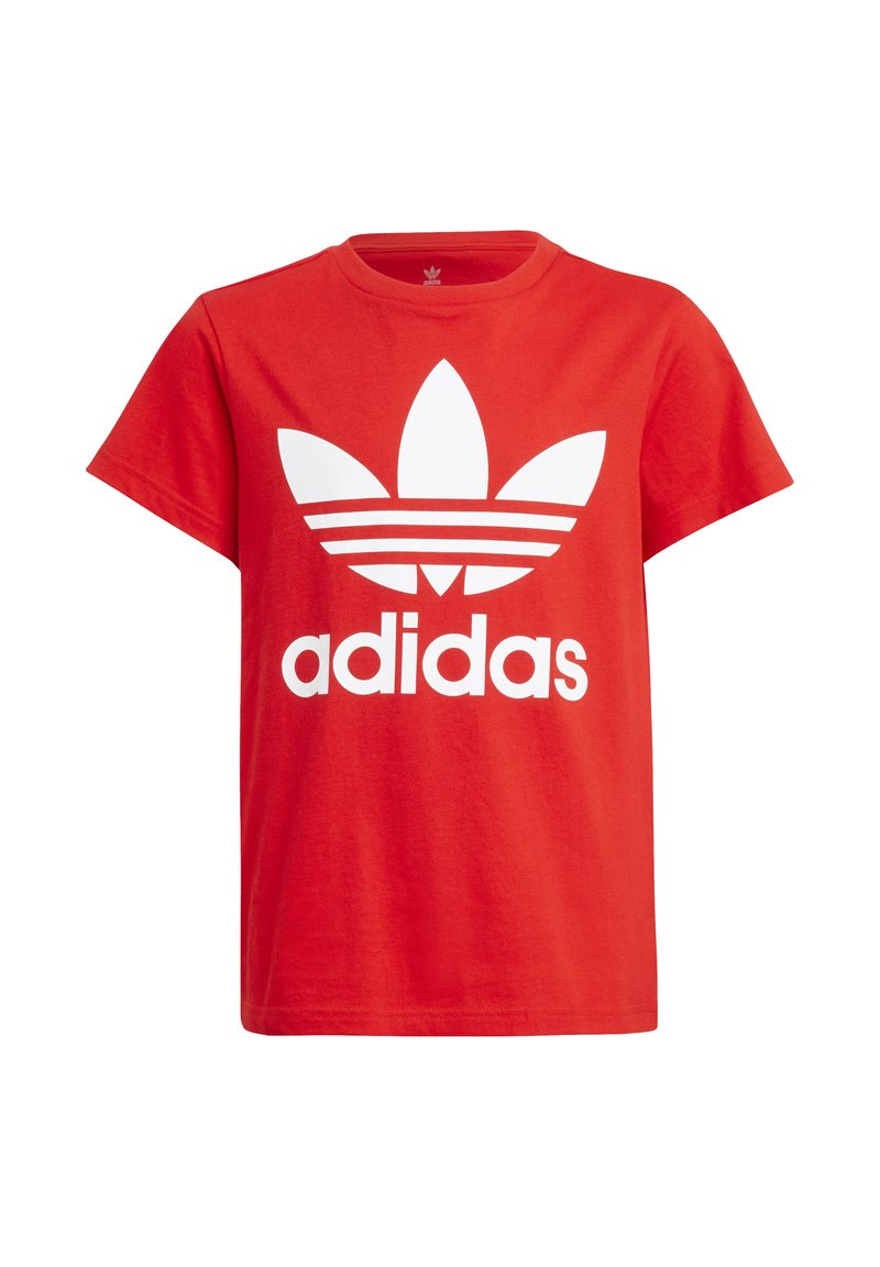 adidas Originals TREFOIL TEE-JUNIOR - Apdrukāts T-krekls - red/white