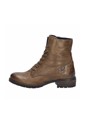 KATE - Lace-up ankle boots - cognac