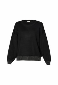 LIU JO CREW-NECK WITH RHINESTONES - Maglione - blue