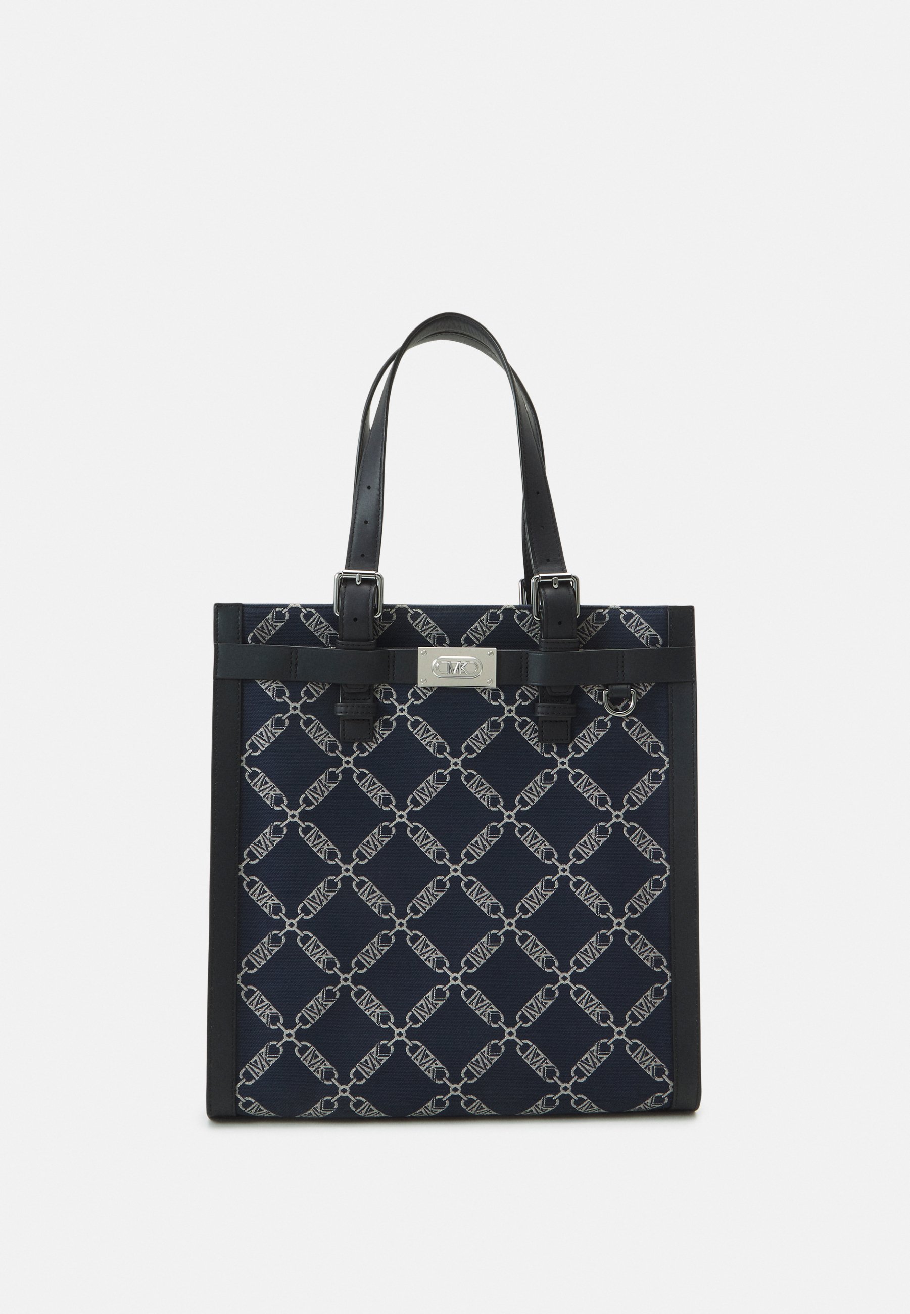 Black and white striped michael kors tote Clearance