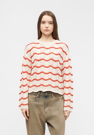 VIWAVE O NECK - Trui - birch/hibiscus