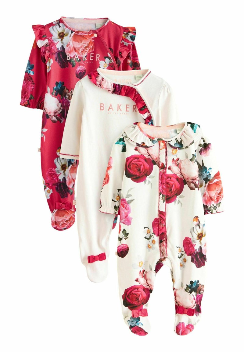Baker by Ted Baker BLOSSOM 3 PACK - REGULAR FIT - Pajac za spanje - red
